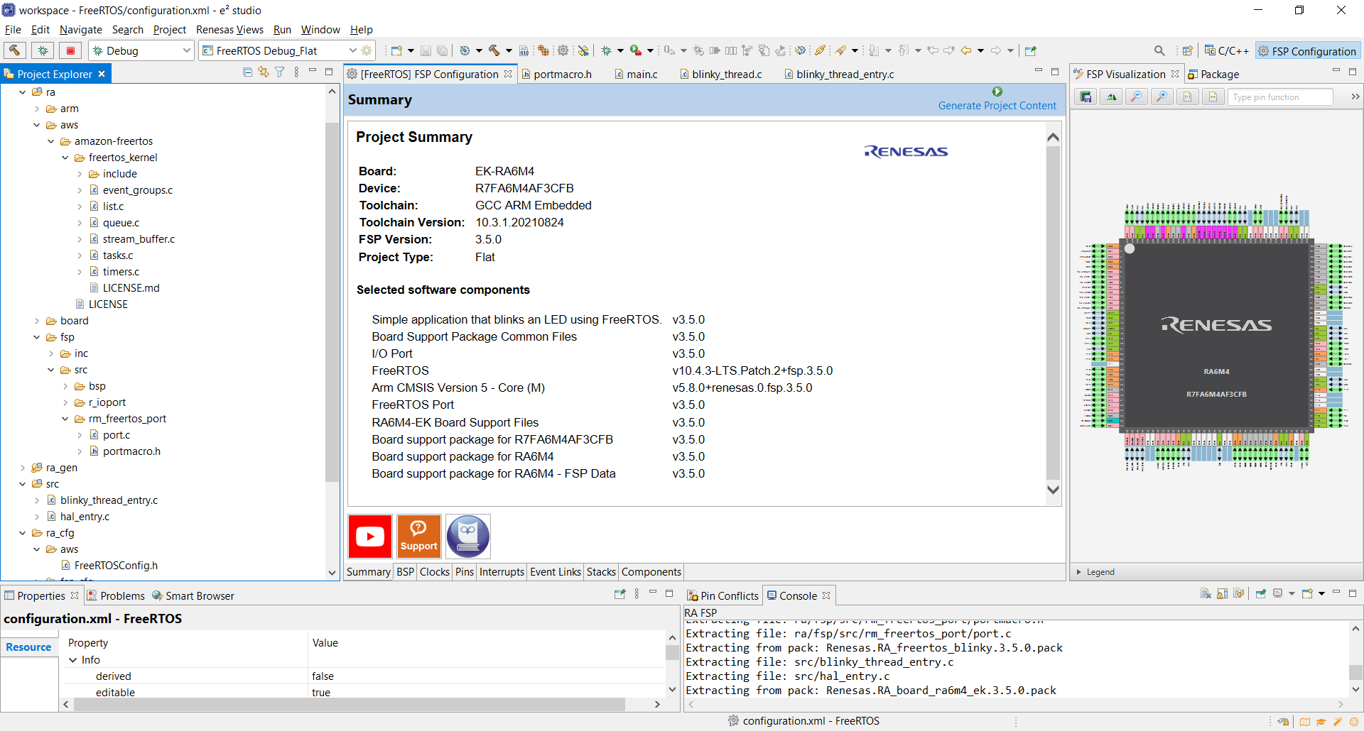 Renesas FSP configuration